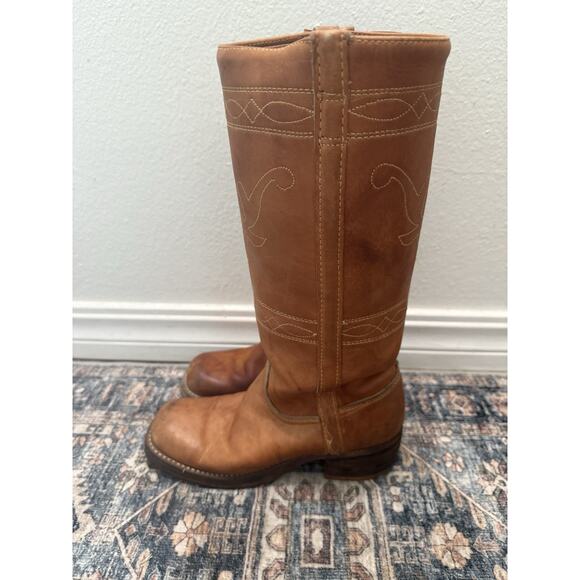 Frye Brown Leather Heeled Boots - Picture 5 of 11